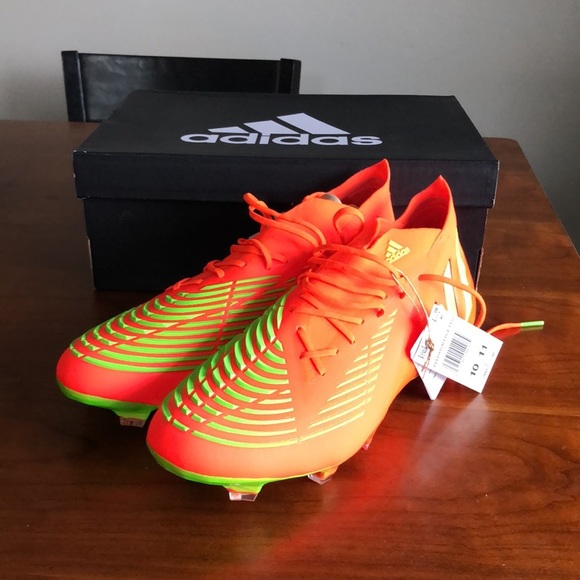 Adidas Predator Edge.1 FG Men's Football Soccer Cleats GW1029 Orange - Picture 4 of 10